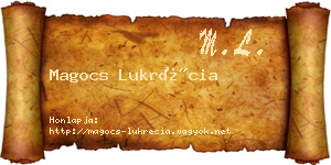 Magocs Lukrécia névjegykártya